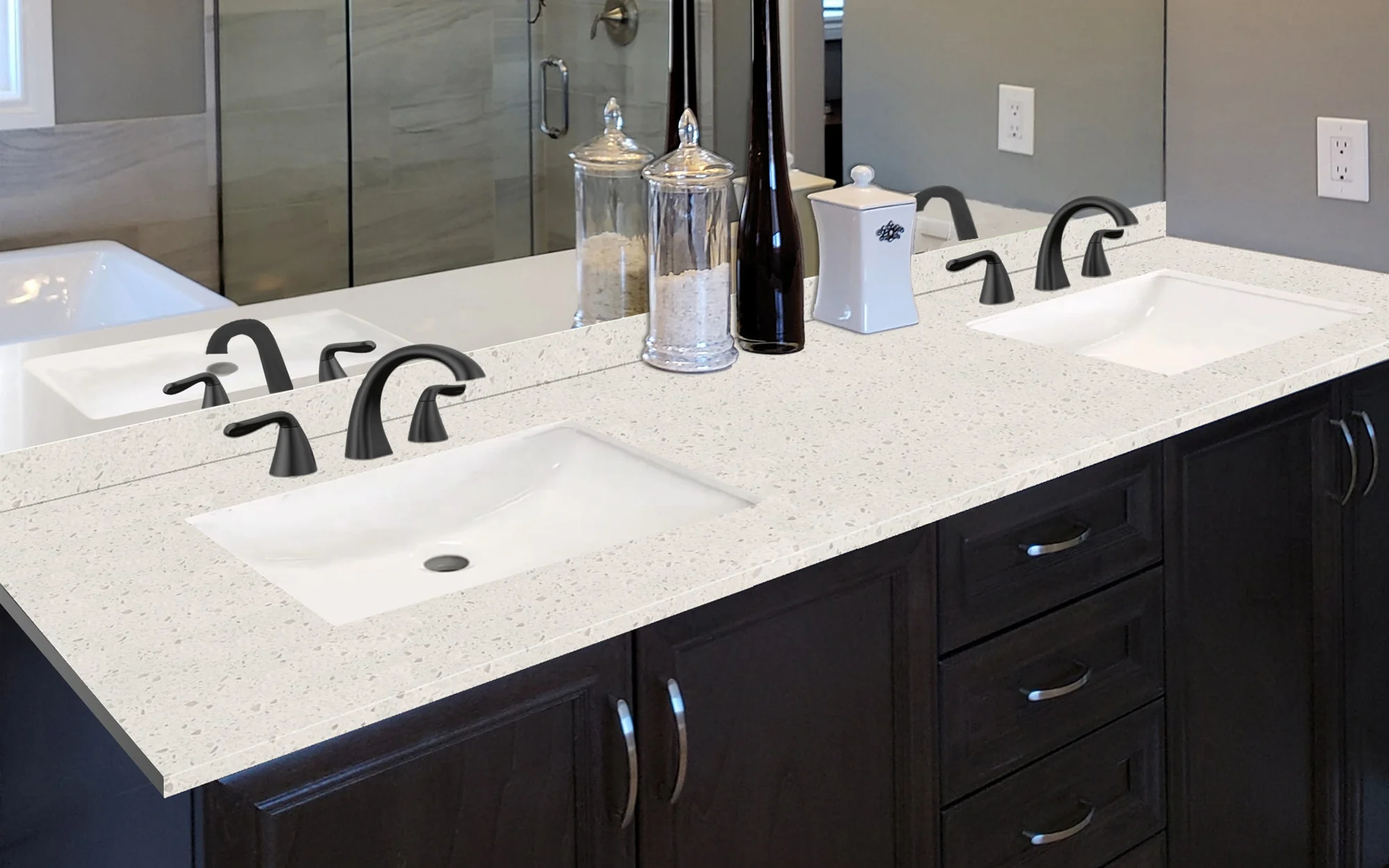 Pronto Vanity Iced White Quartz Top - Image 10
