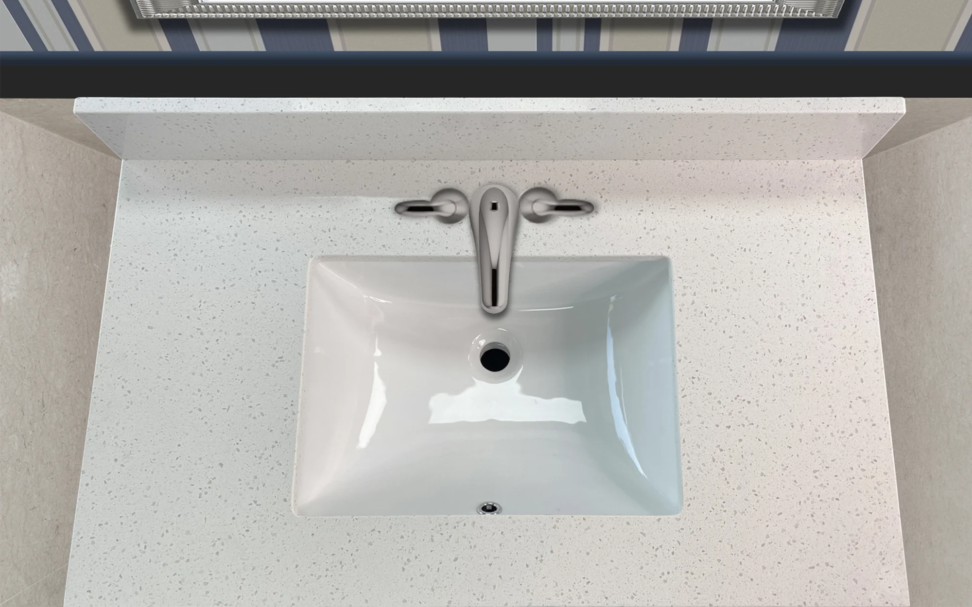 Pronto Vanity Iced White Quartz Top - Image 9
