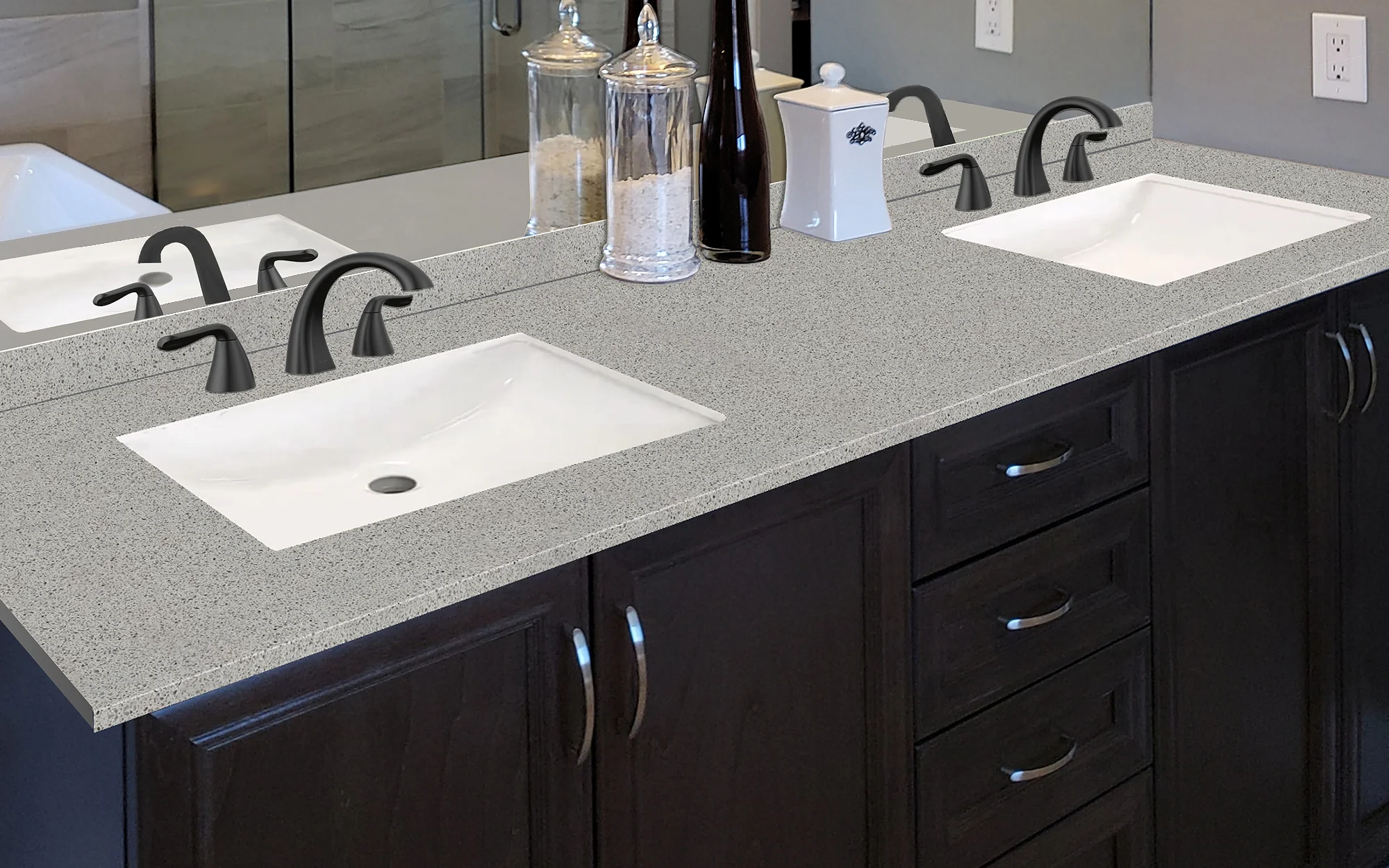 Pronto Vanity Manhattan Gray Quartz Top - Image 9