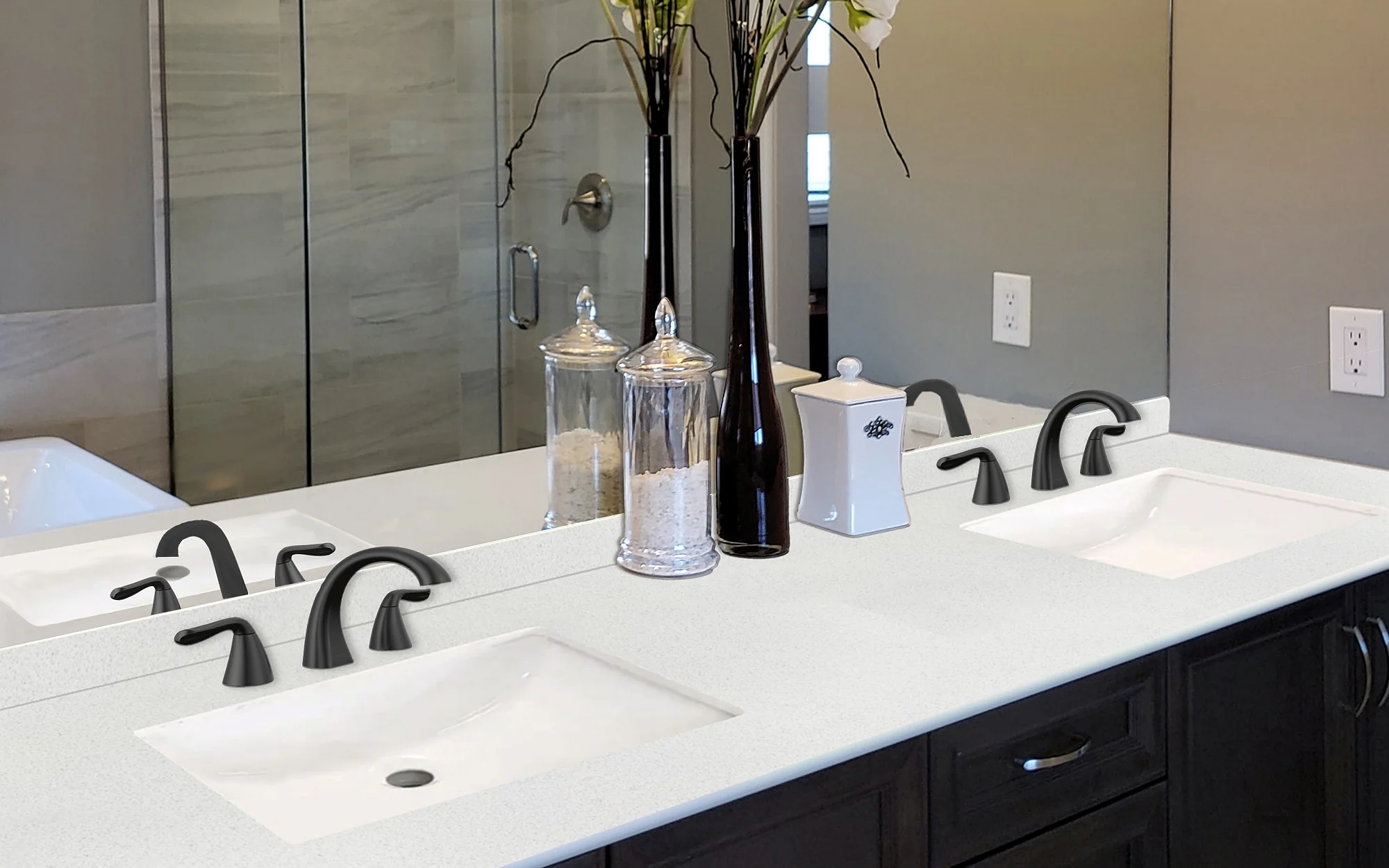 Pronto Vanity Pure White Quartz Top - Image 8