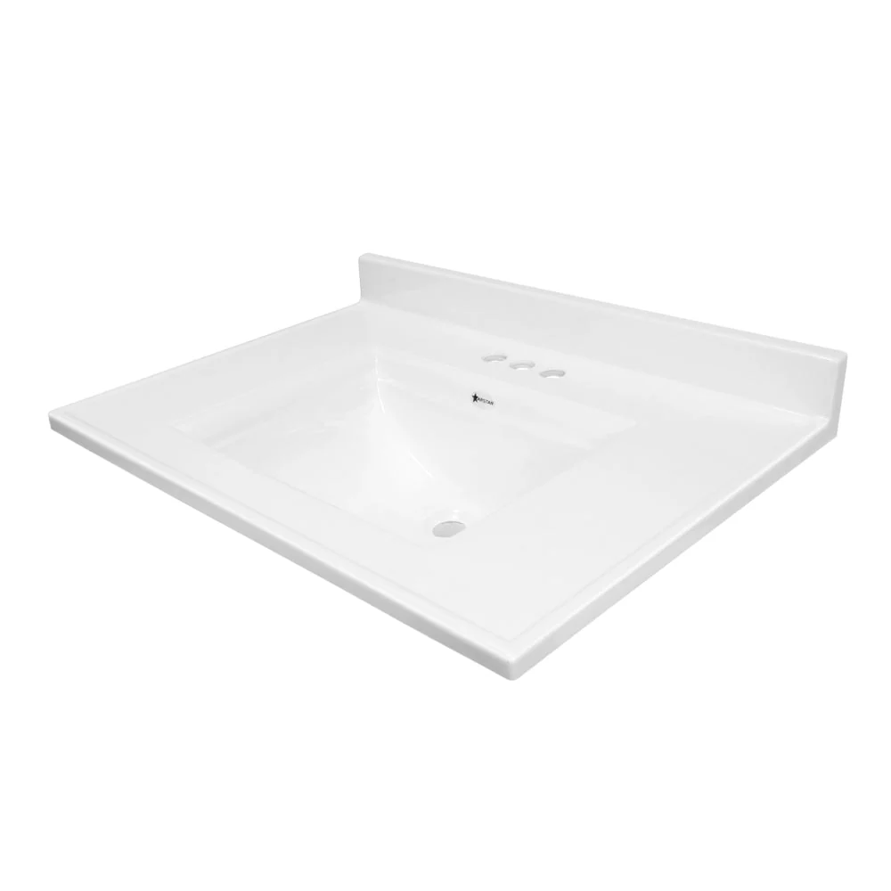 Pronto Vanity White 22" x 37" Top Gloss Center - Image 3