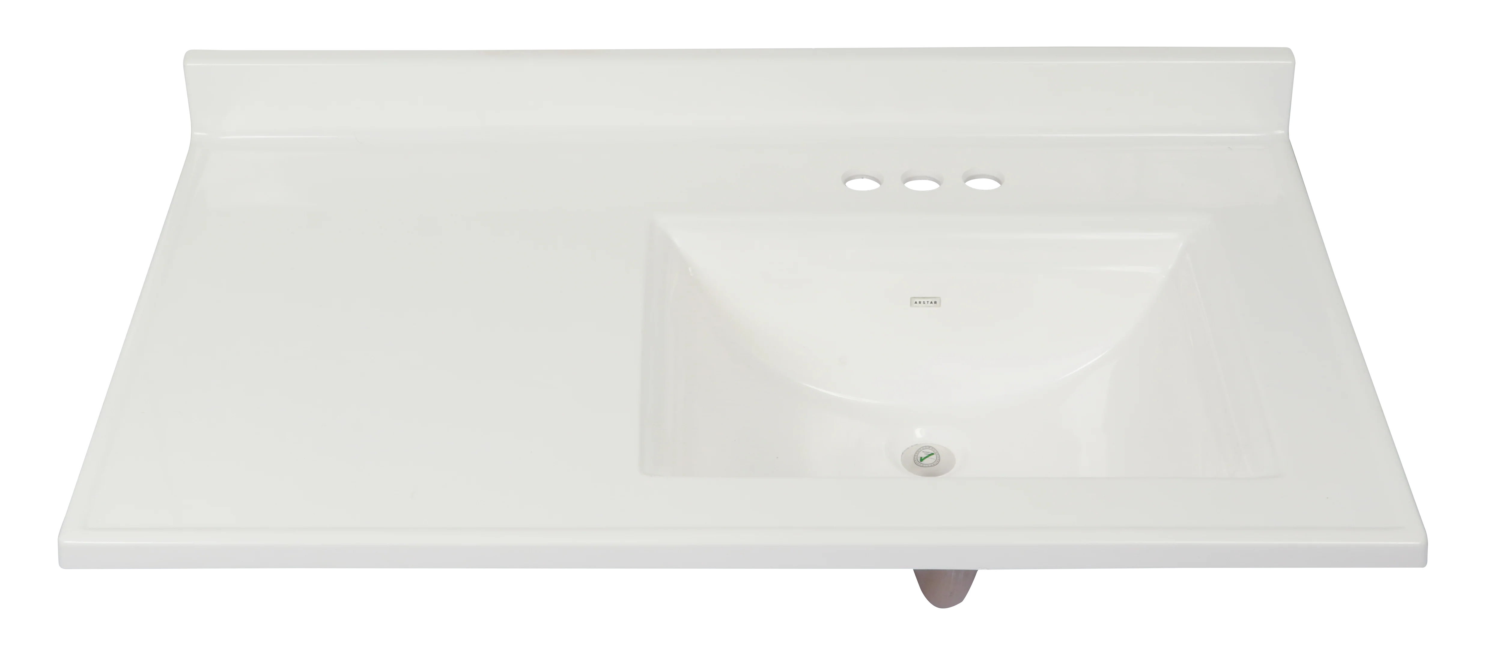 Pronto Vanity White 22'' x 37'' Top Right Offset