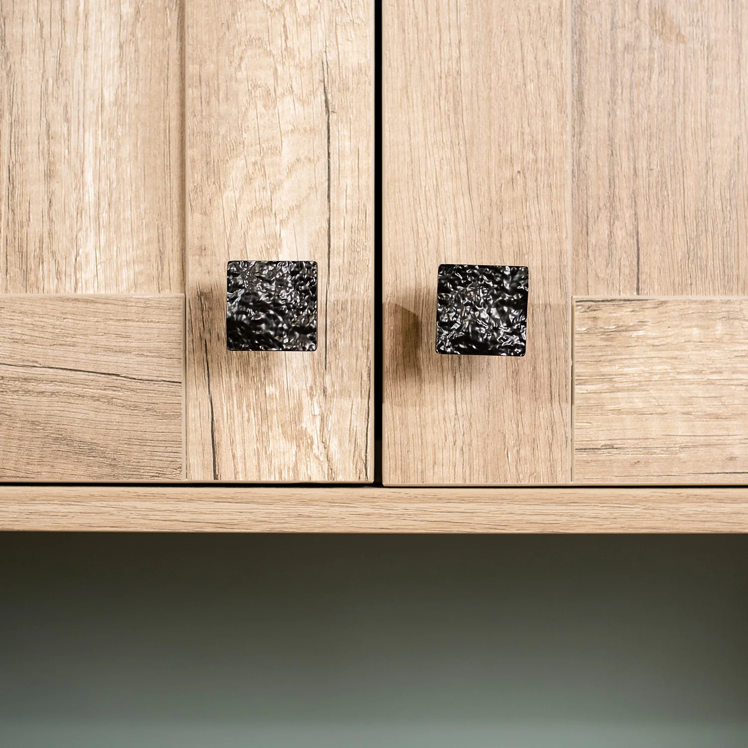 Sandrine Knob 1-3/8 Inch Square Black Mist Finish - Image 3
