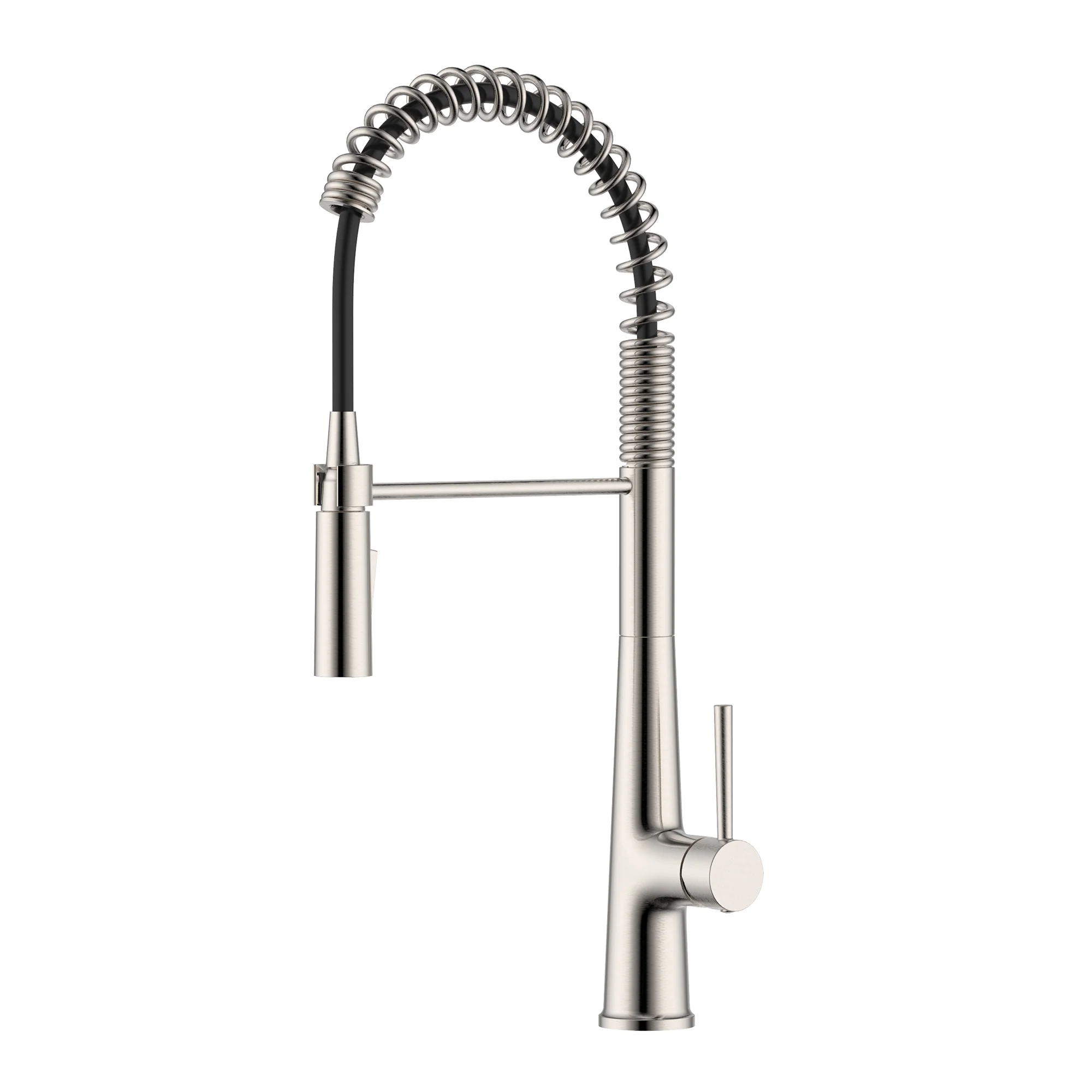 Seneca Single Handle Pull Down Kitchen Faucet Brushed Nickel with Pre-Rinse Sprayer - RVF1232BN - Image 2