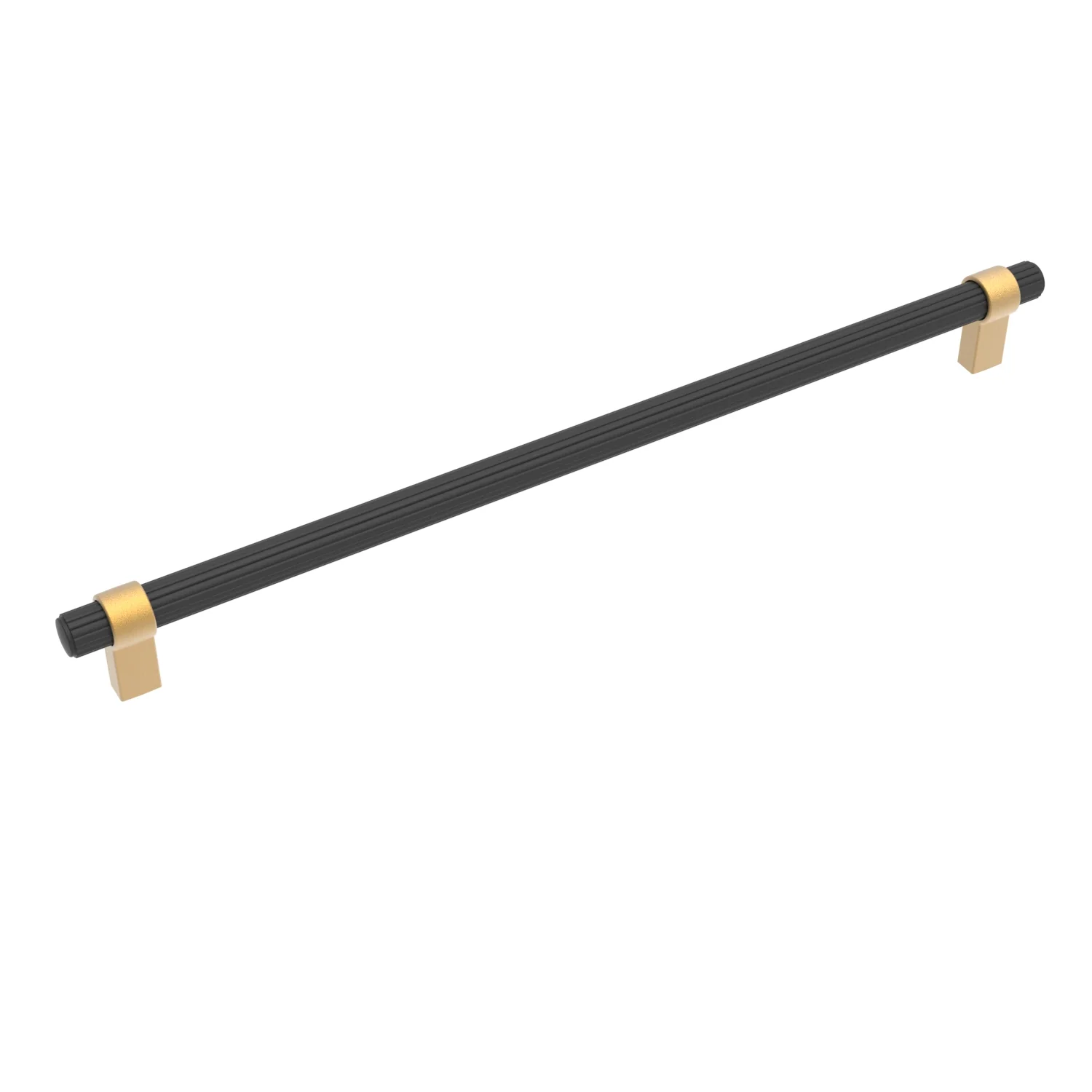 Sinclaire Appliance Pull 18 Inch Center to Center Matte Black & Brushed Golden Brass Finish
