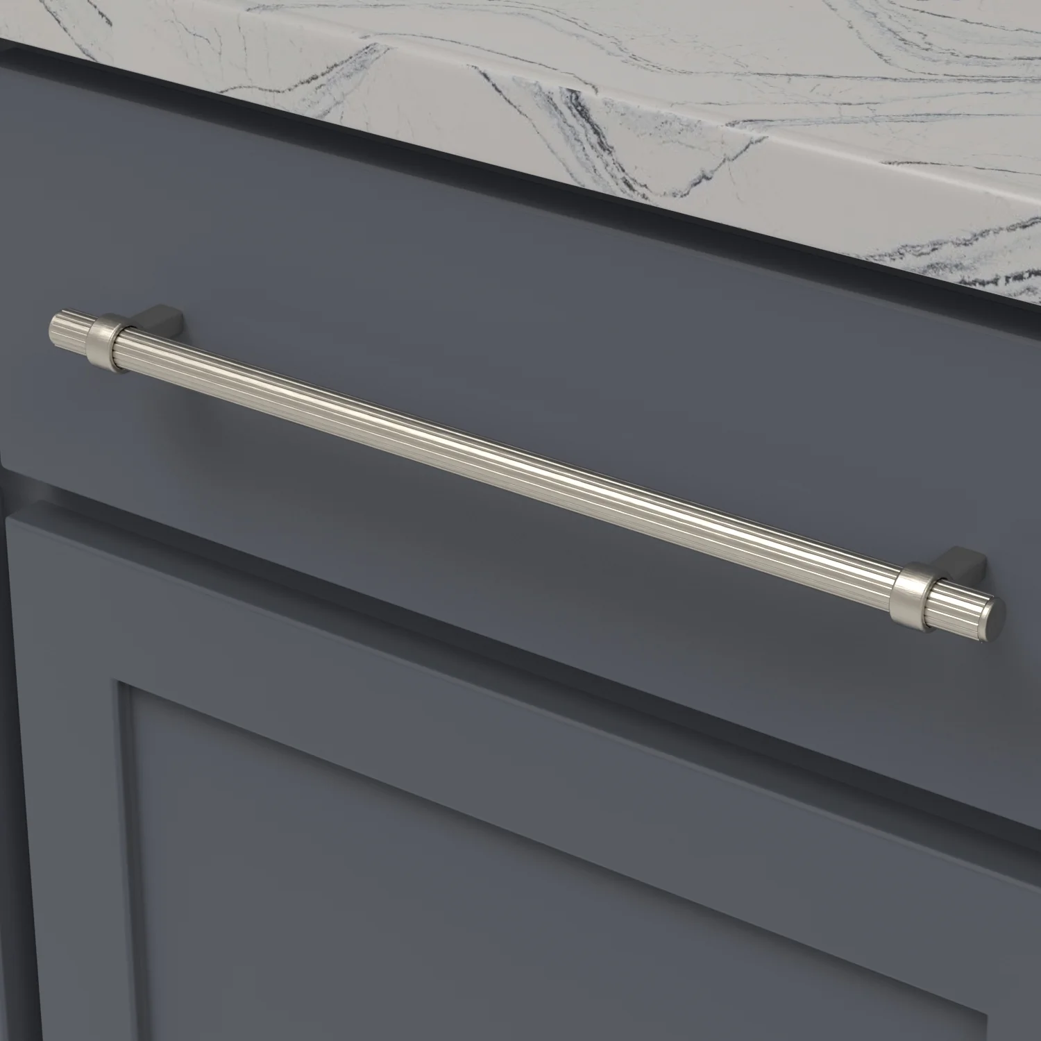 Sinclaire Pull 12 Inch Center to Center Satin Nickel Finish - Image 2