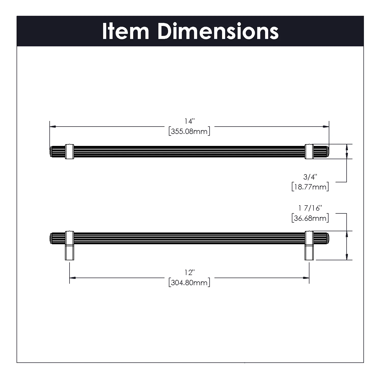 Sinclaire Pull 12 Inch Center to Center Satin Nickel Finish - Image 3