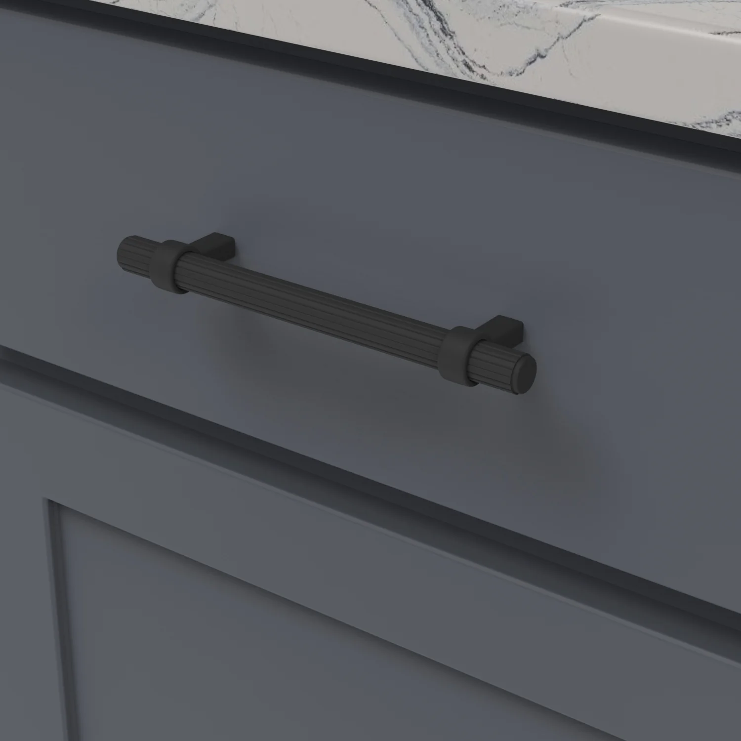 Sinclaire Pull 5-1/16 Inch (128mm) Center to Center Matte Black Finish - Image 2