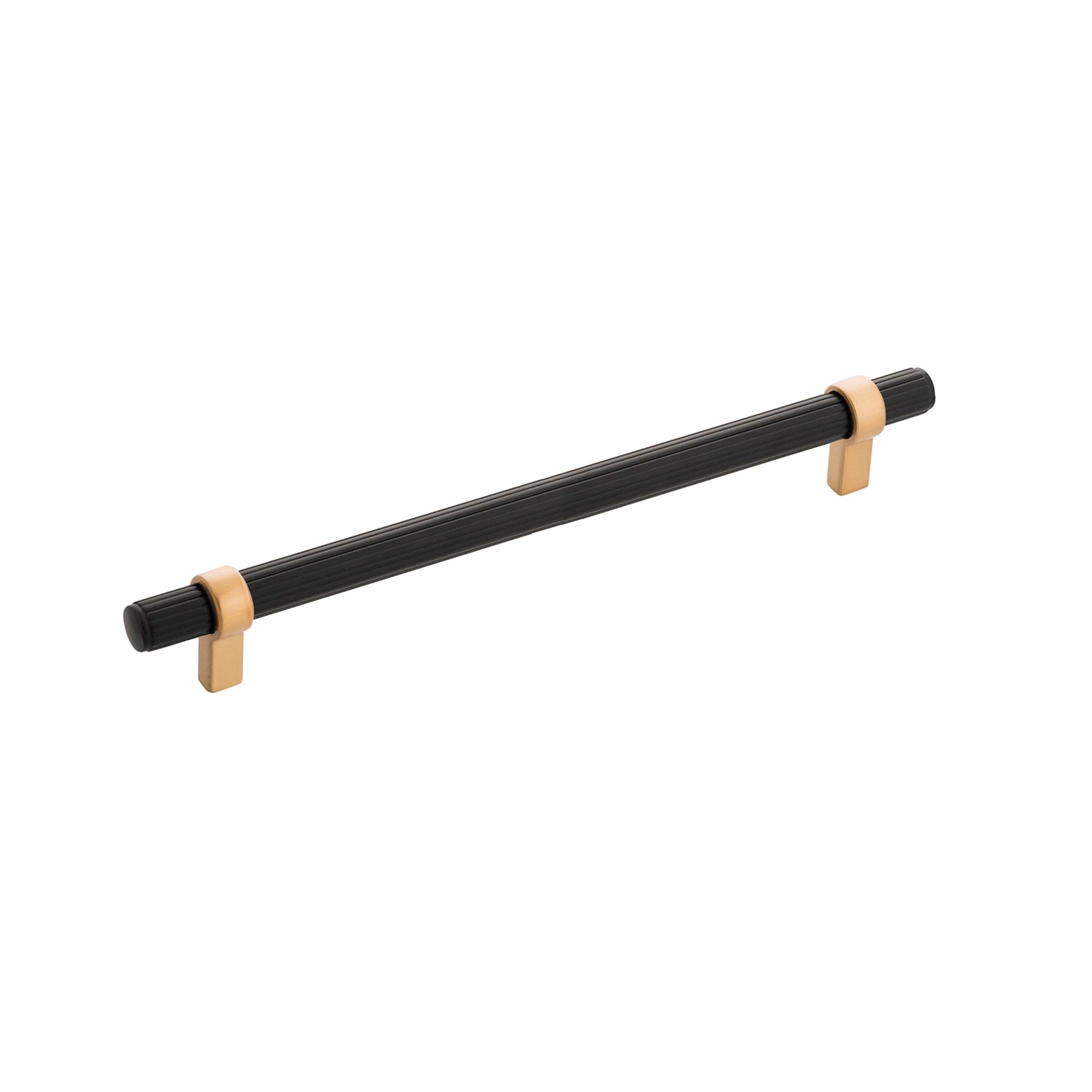 Sinclaire Pull 8-13/16 Inch (224mm) Center to Center Matte Black & Brushed Golden Brass Finish