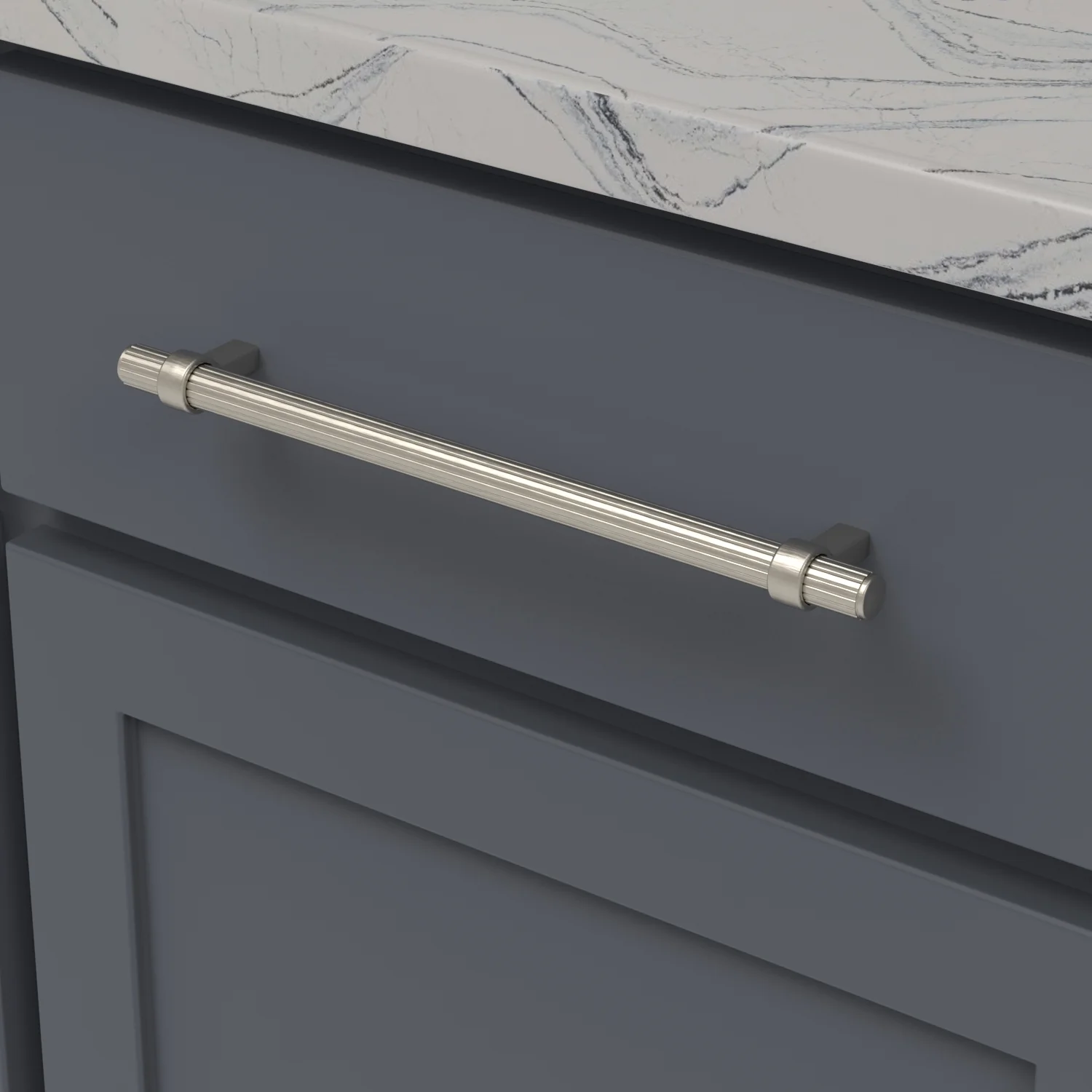 Sinclaire Pull 8-13/16 Inch (224mm) Center to Center Satin Nickel Finish - Image 2