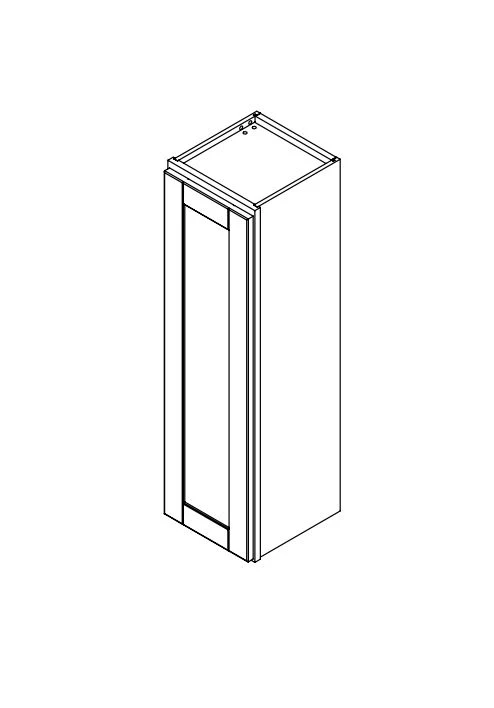 Spring Hill Hickory Clear Glass Door for 12 in. Wide x 12 in Deep x 42 in. Tall - Wall Shaker Cabinet - Image 2