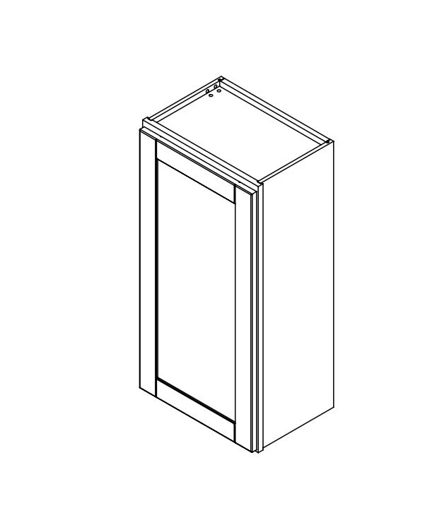 Spring Hill Hickory Clear Glass Door for 18 in. Wide x 12 in. Deep x 36 in. Tall - Wall Shaker Cabinet - Image 2