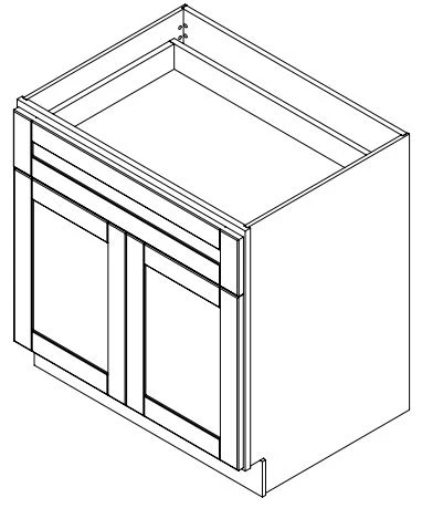 Spring Hill Hickory 33 in. Wide x 24 in. Deep x 34.5 in. Tall - Base Shaker Cabinet - Image 2