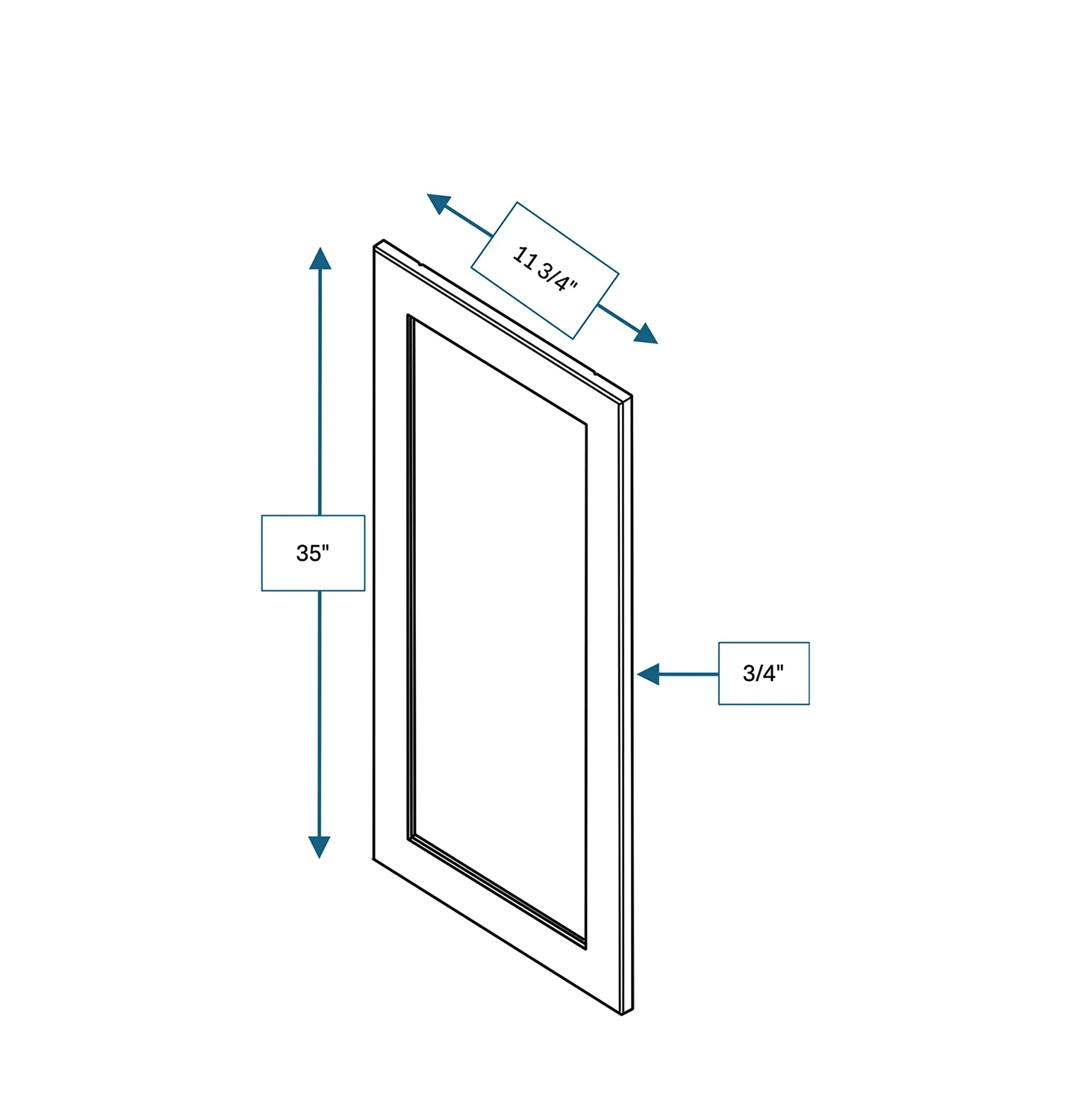 Spring Hill Hickory 12 in. Wide x .75 in. Deep x 36 in. Tall - Wall End Panel for Shaker Cabinet