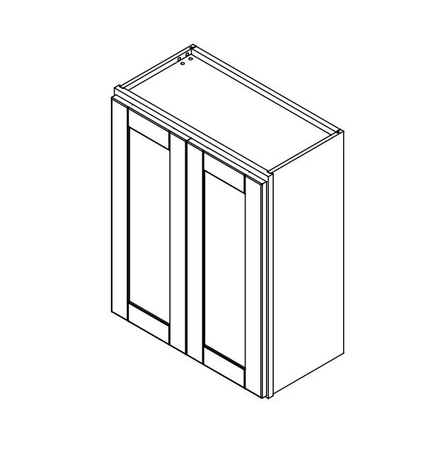 Spring Hill Hickory Clear Glass Door for 24 in. Wide x 12 in. Deep x 30 in. Tall - Wall Shaker Cabinet - 2 Pack - Image 2