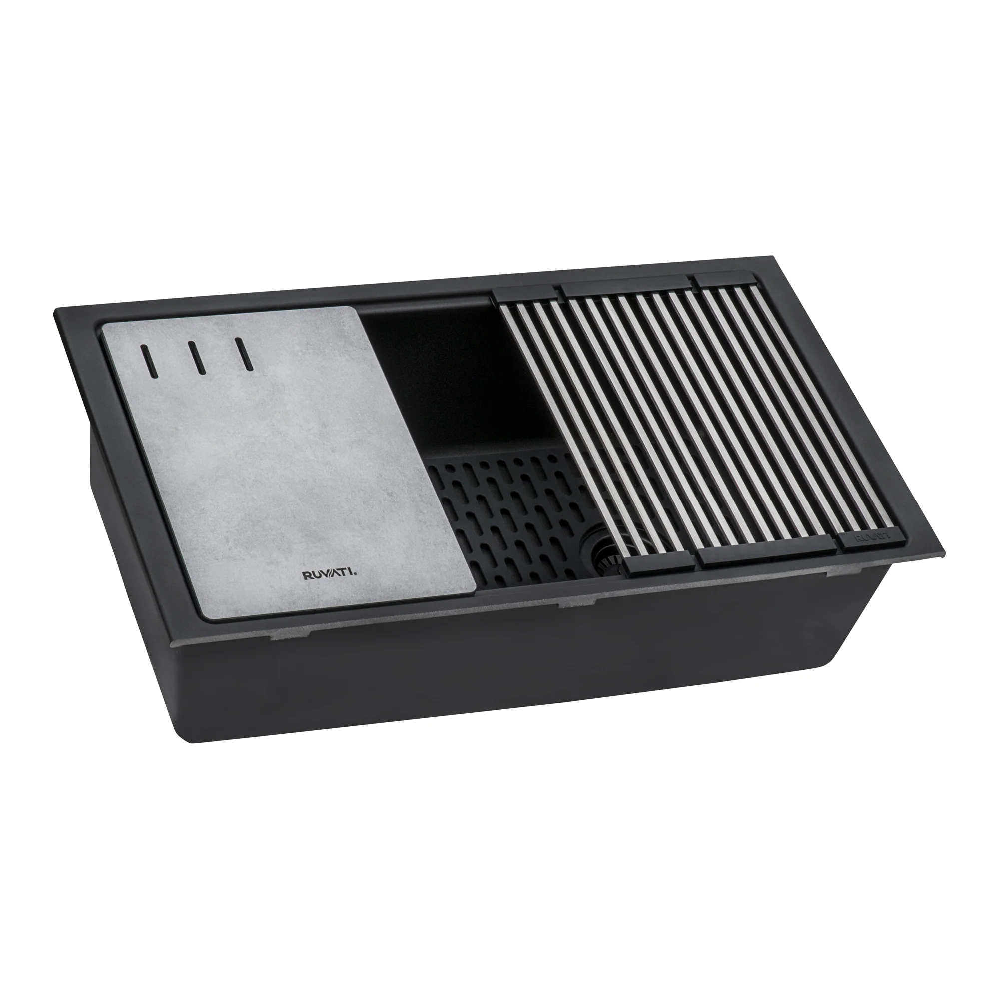 Stage Topmount 33x19 Single Basin Sink Midnight Black - Image 3