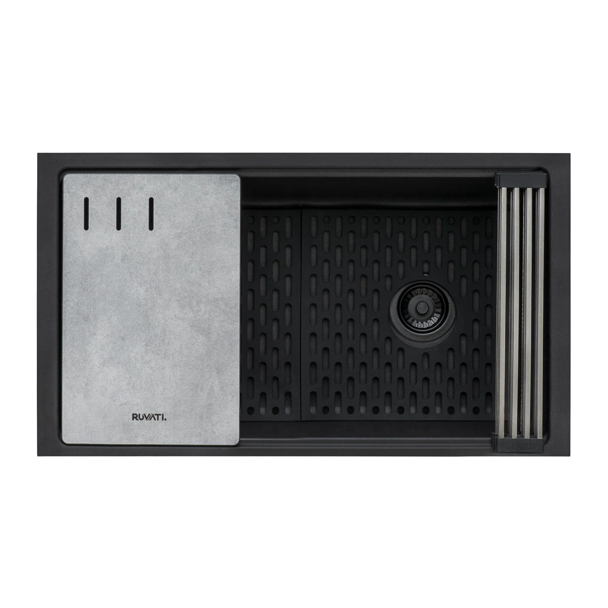 Stage Topmount 33x19 Single Basin Sink Midnight Black - Image 4