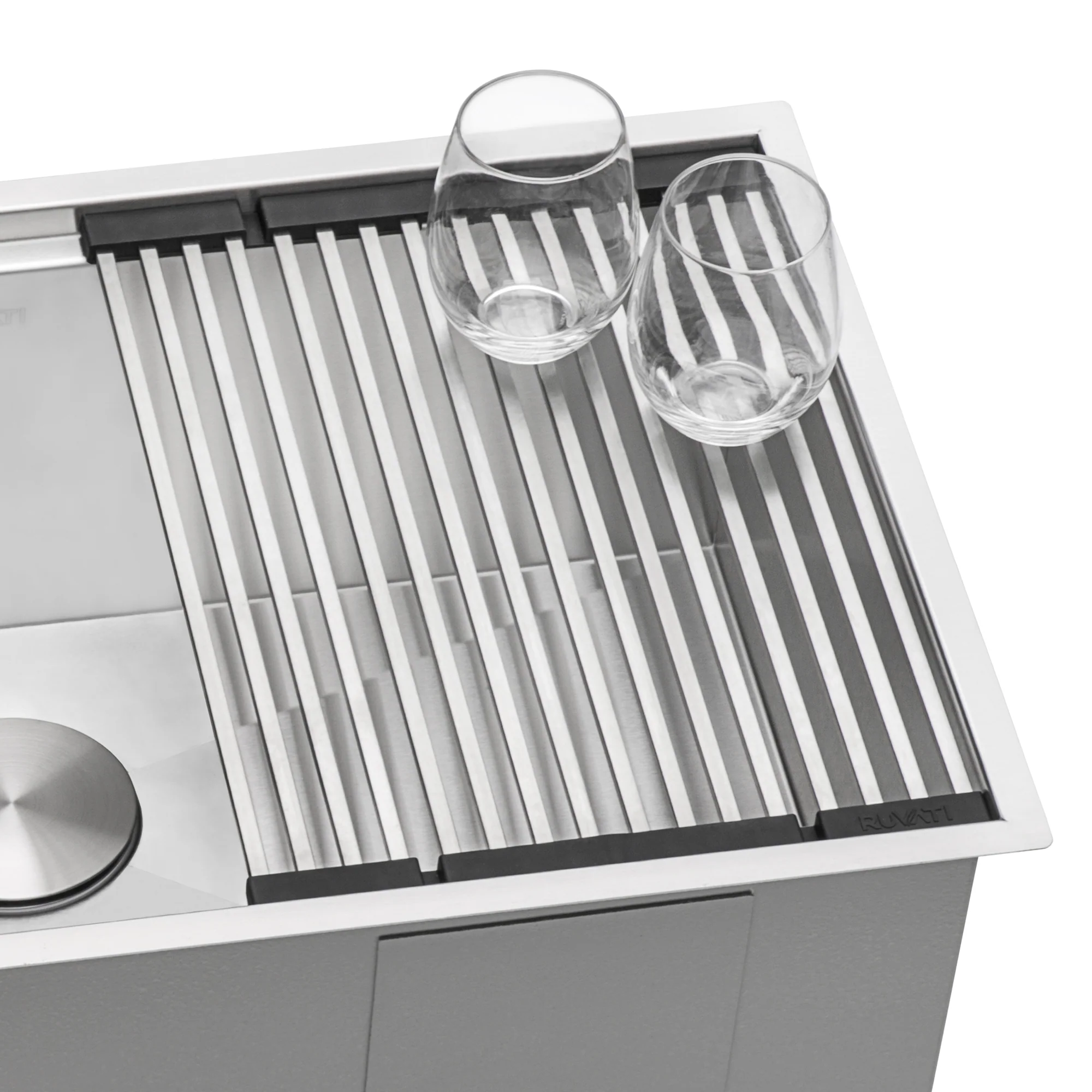 Stainless Steel and Silicone Foldable Drying Rack for Workstation Sinks Dish Mat Trivet - Image 4