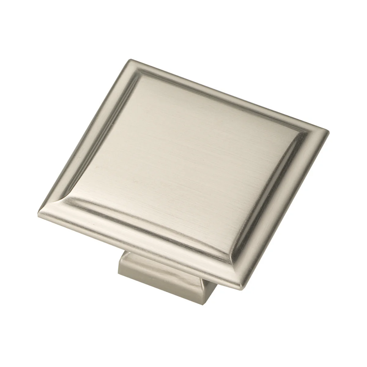 Studio II Knob 1-1/2 Inch Square Satin Nickel Finish