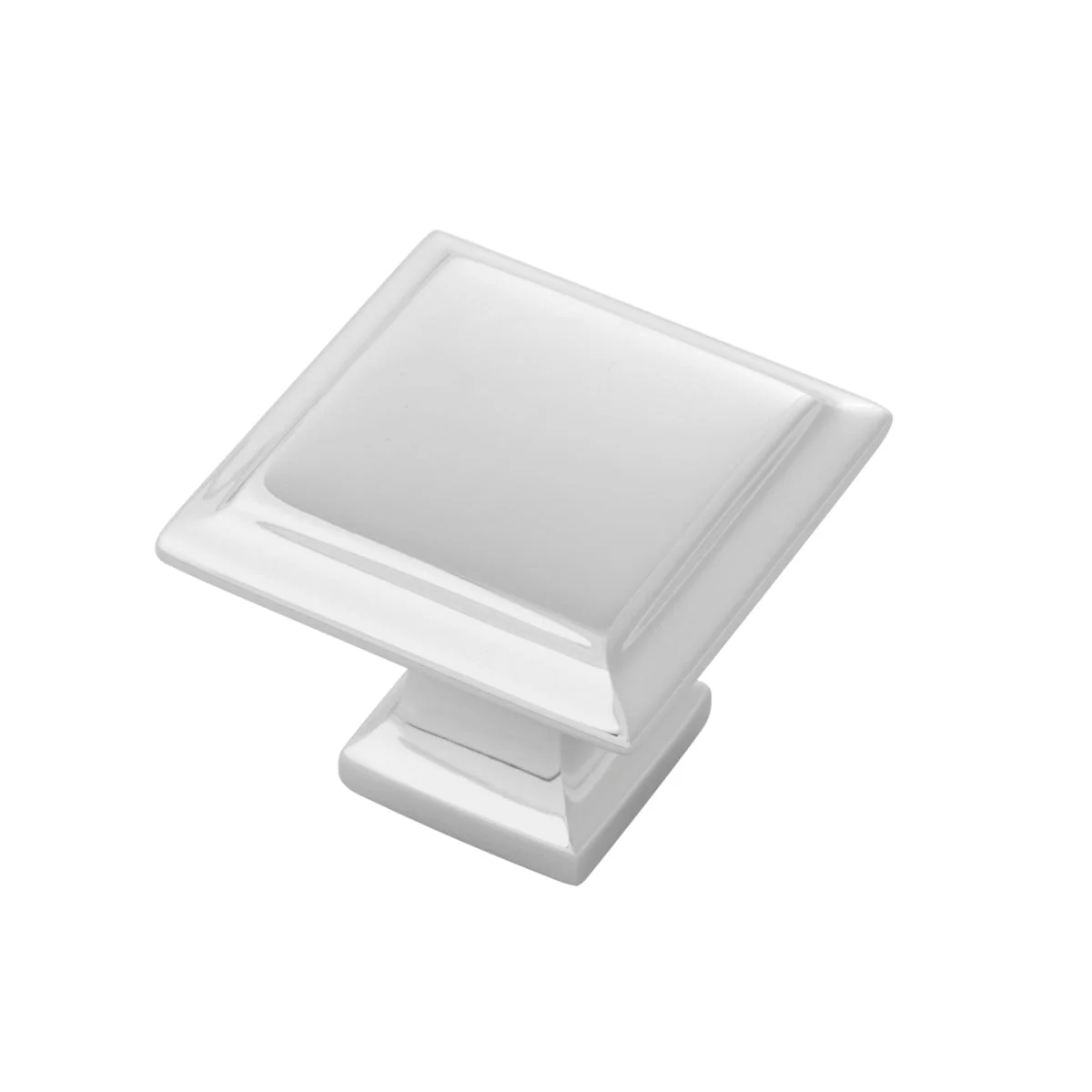 Studio II Knob 1-1/4 Inch Square Polished Nickel Finish