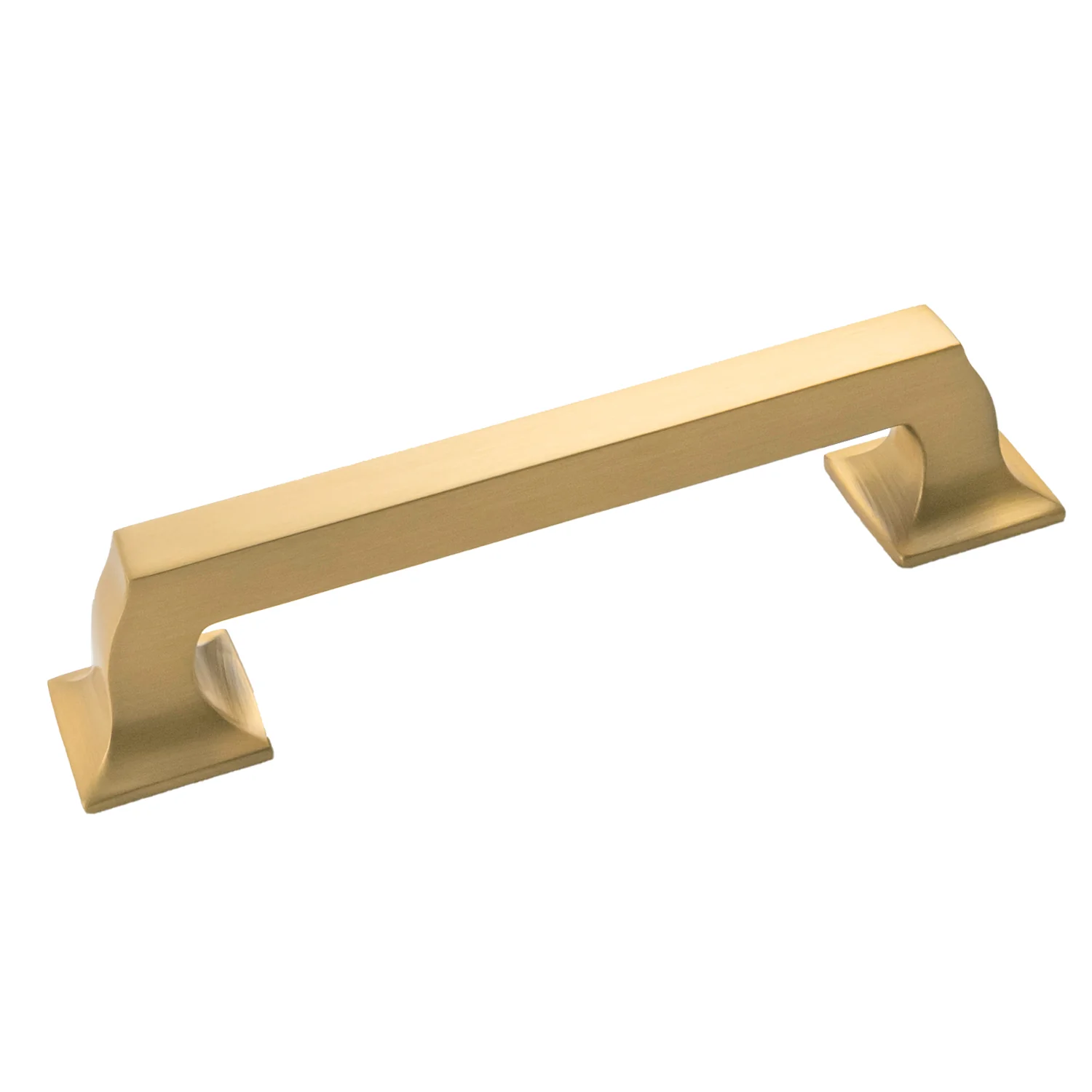 Studio II Pull 5-1/16 Inch (128mm) Center to Center Brushed Golden Brass Finish