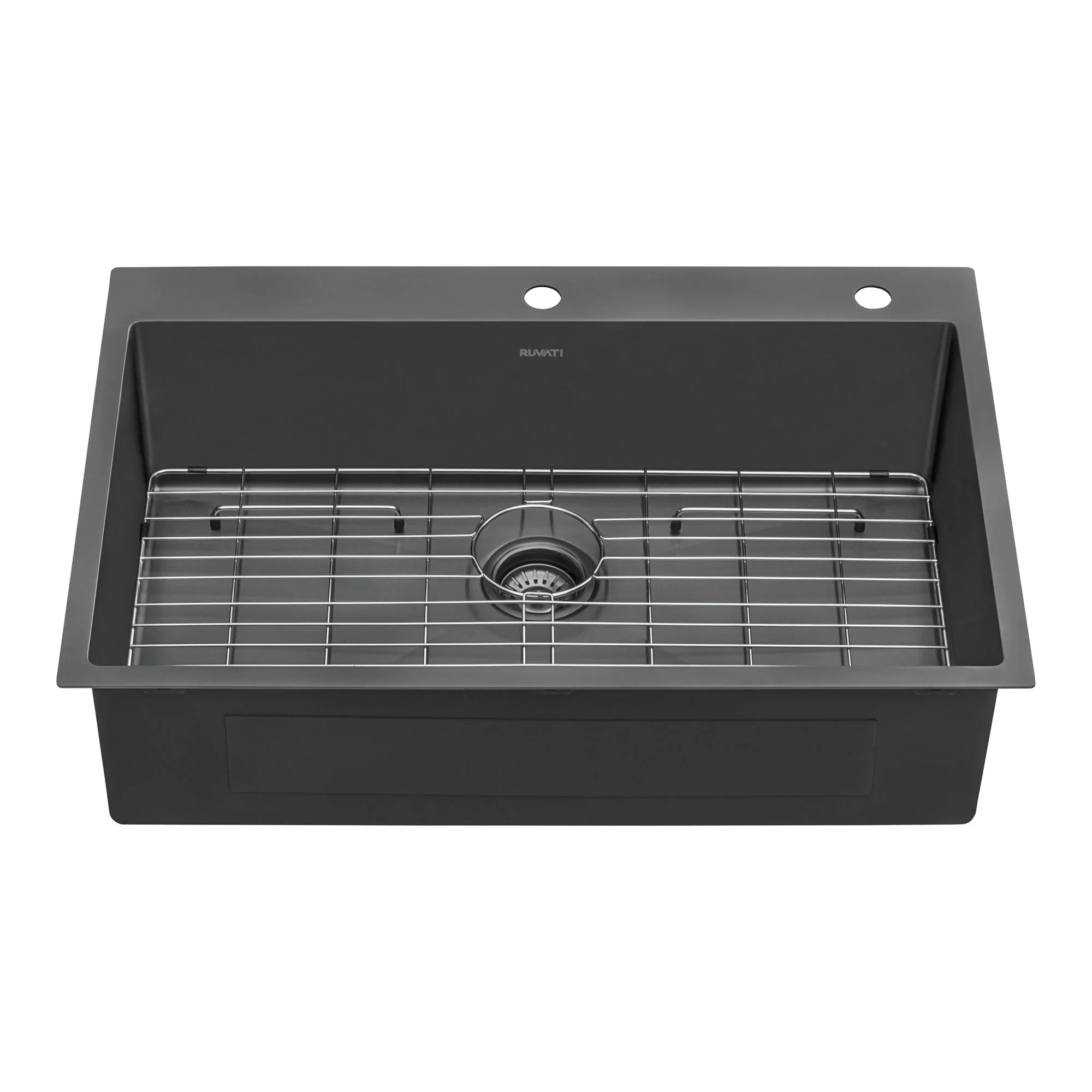 Topmount 30x22 Single Basin Sink Black - Image 3