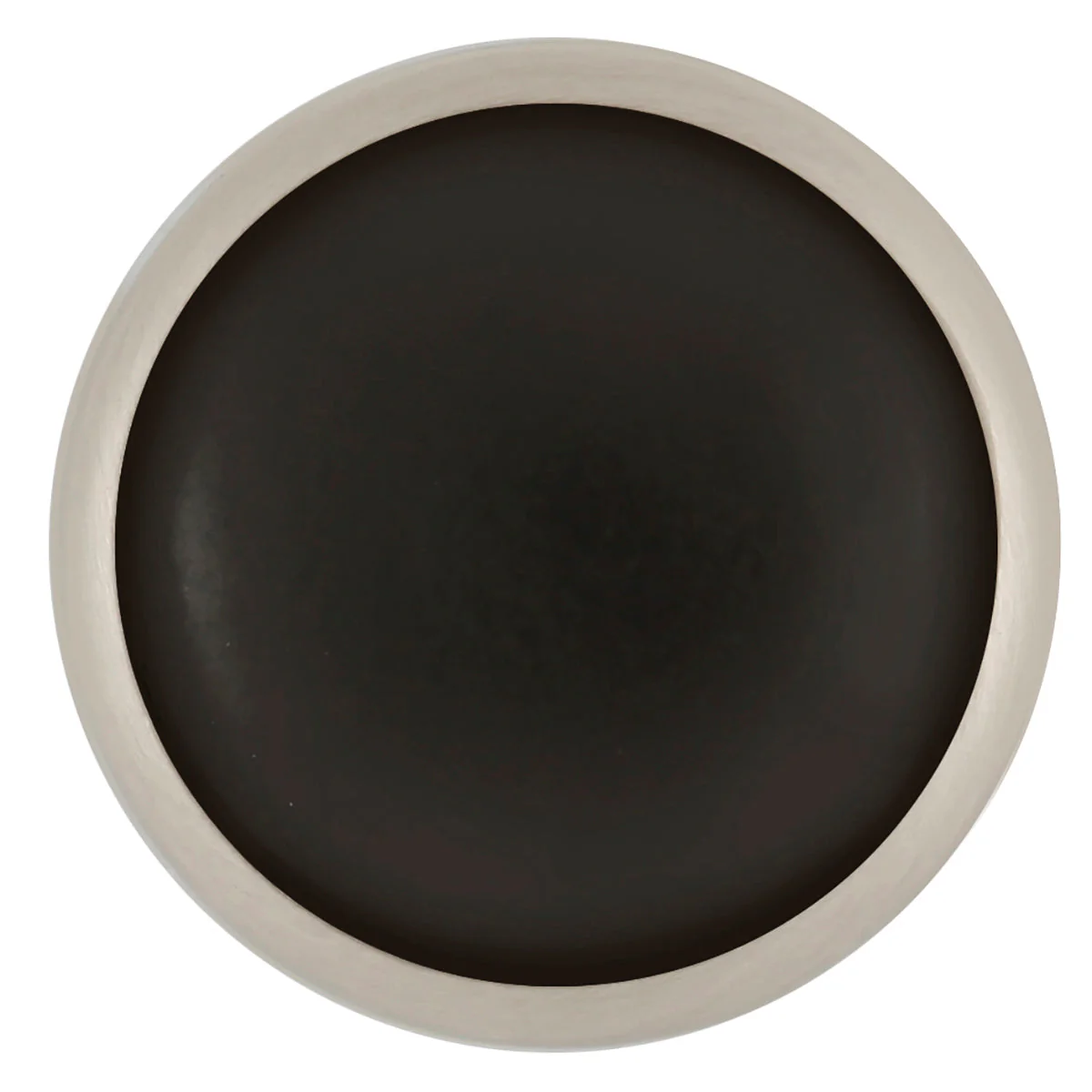 Tranquility Knob 1-5/16 Inch Diameter Satin Nickel with Black Finish - Image 2