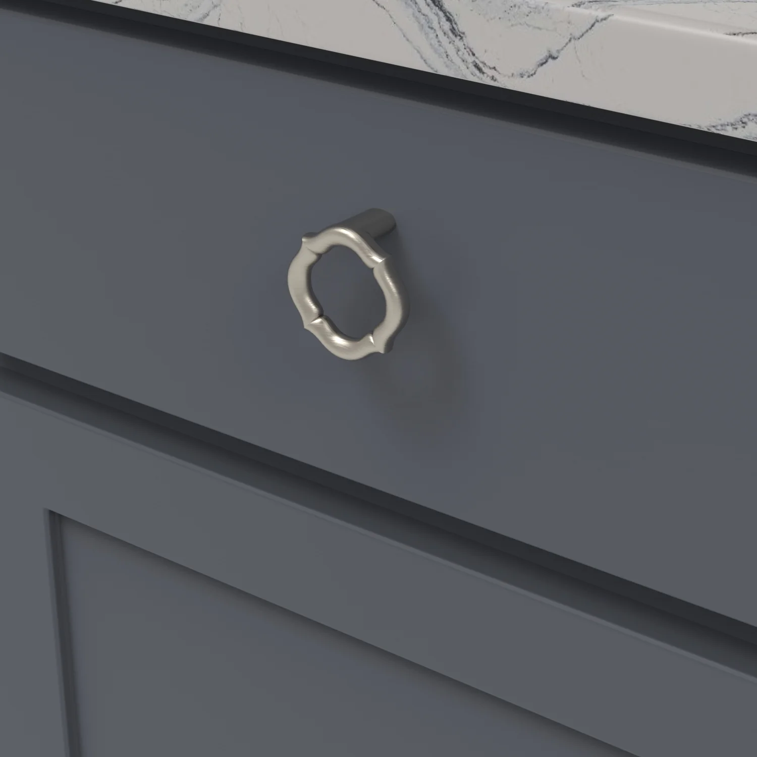 Trellis Pendant Pull 2 Inch Diameter Satin Nickel Finish - Image 2