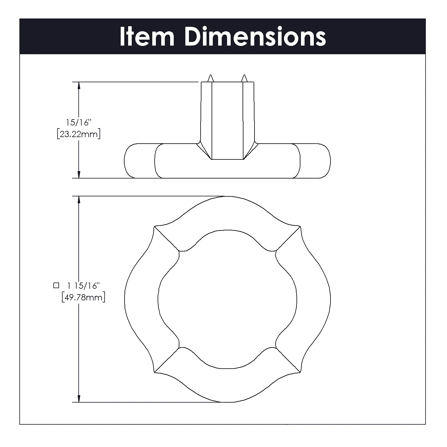 Trellis Pendant Pull 2 Inch Diameter Satin Nickel Finish - Image 4