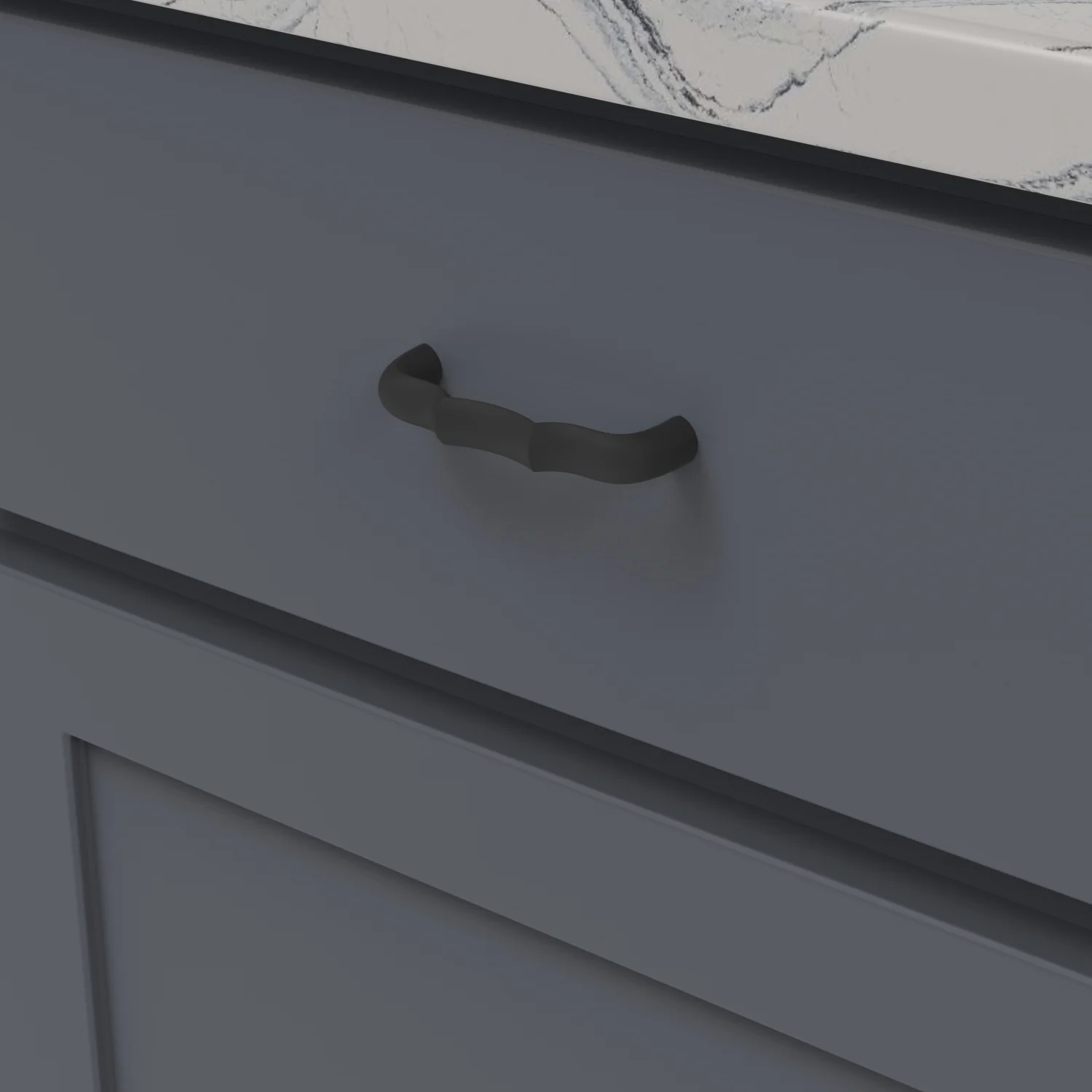 Trellis Pull 3 Inch Center to Center Matte Black Finish - Image 2