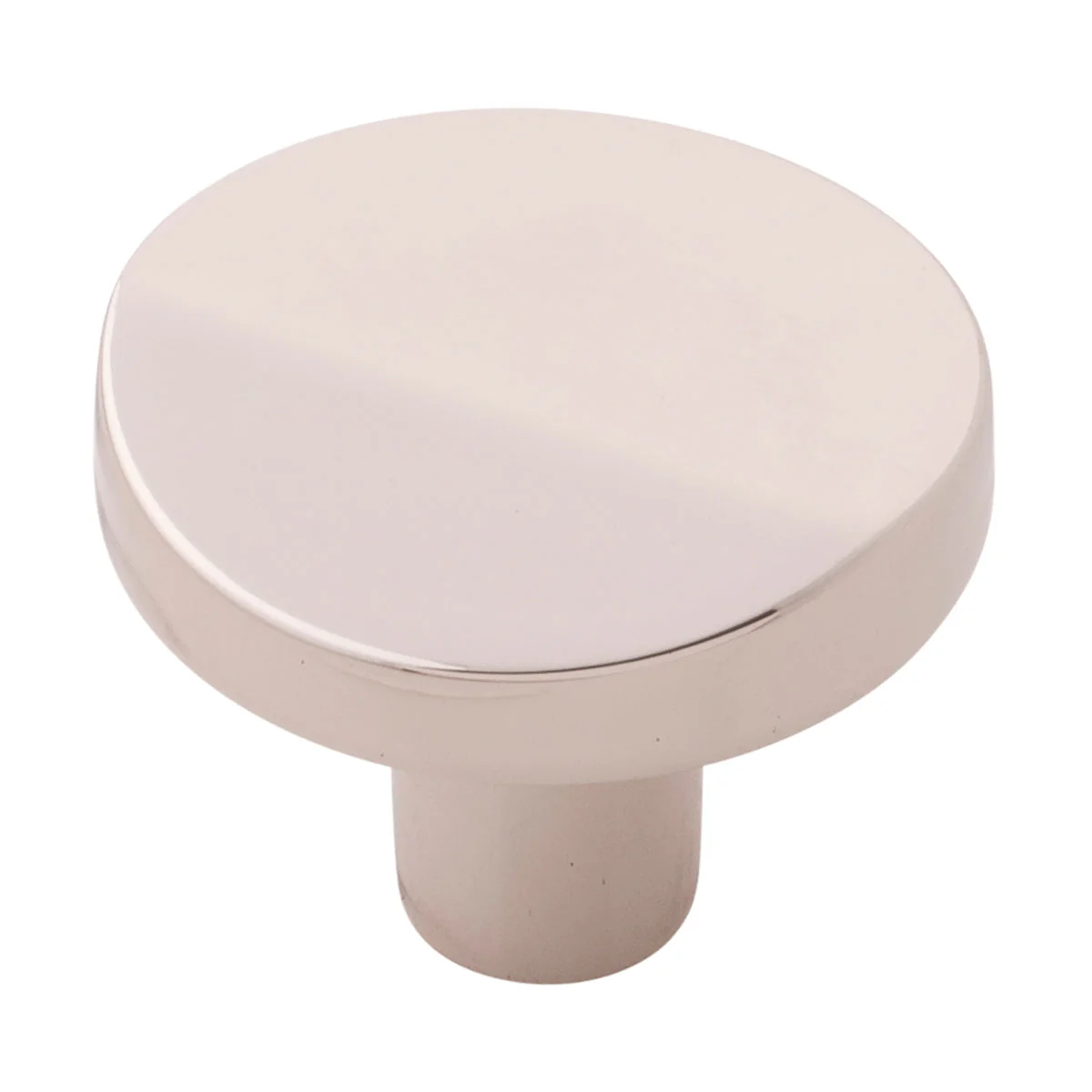 Veer Knob 1-3/8 Inch Diameter Polished Nickel Finish
