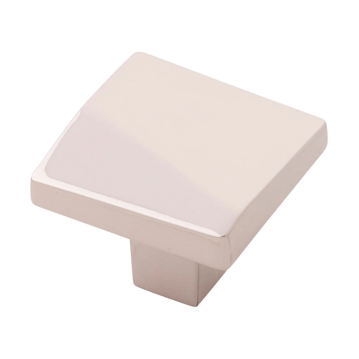 Veer Knob 1-3/8 Inch Square Polished Nickel Finish