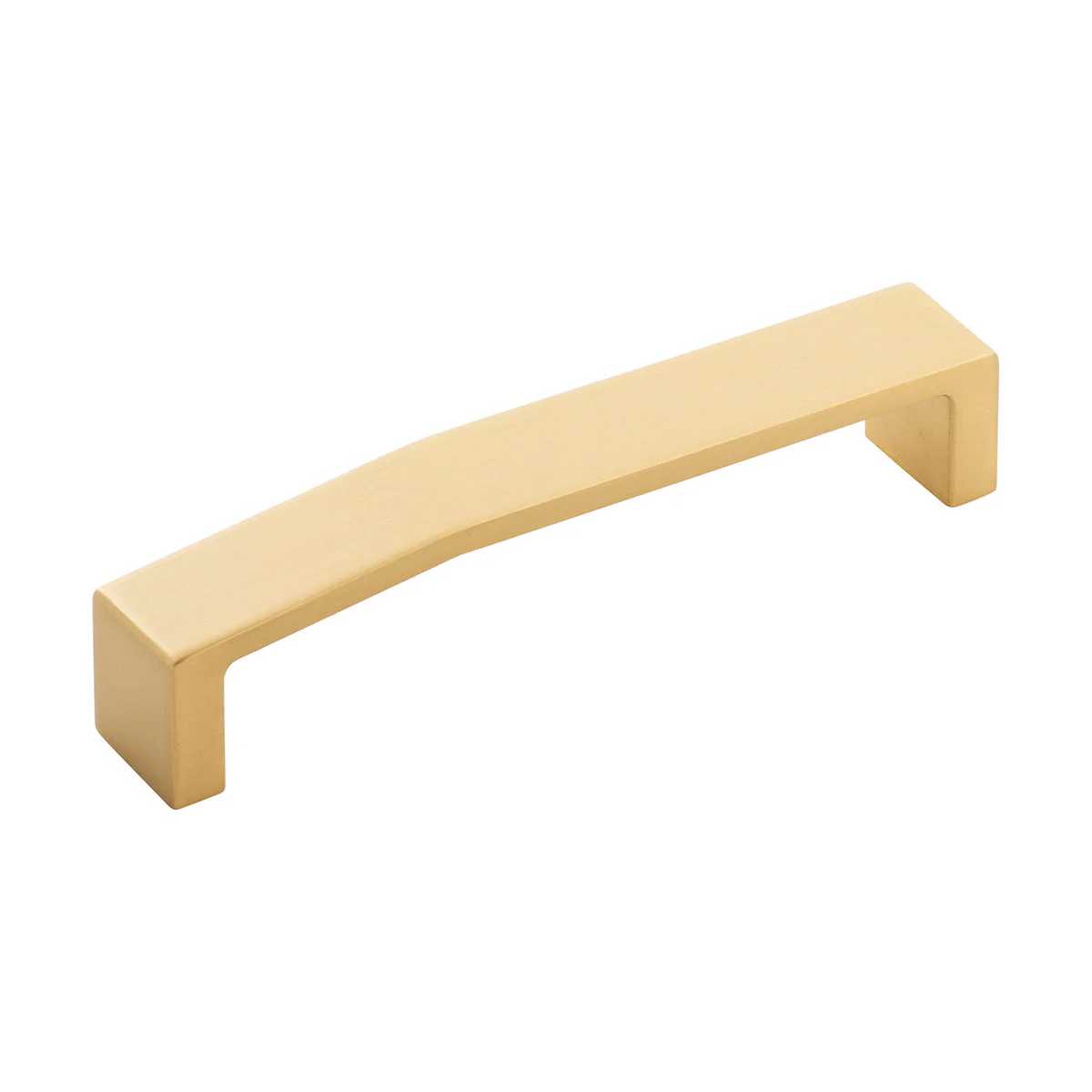 Veer Pull 5-1/16 Inch (128mm) Center to Center Brushed Golden Brass Finish