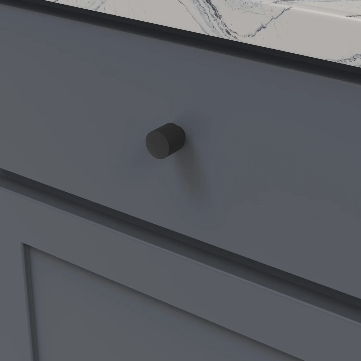 Verge Knob 7/8 Inch Diameter Matte Black Finish - Image 2