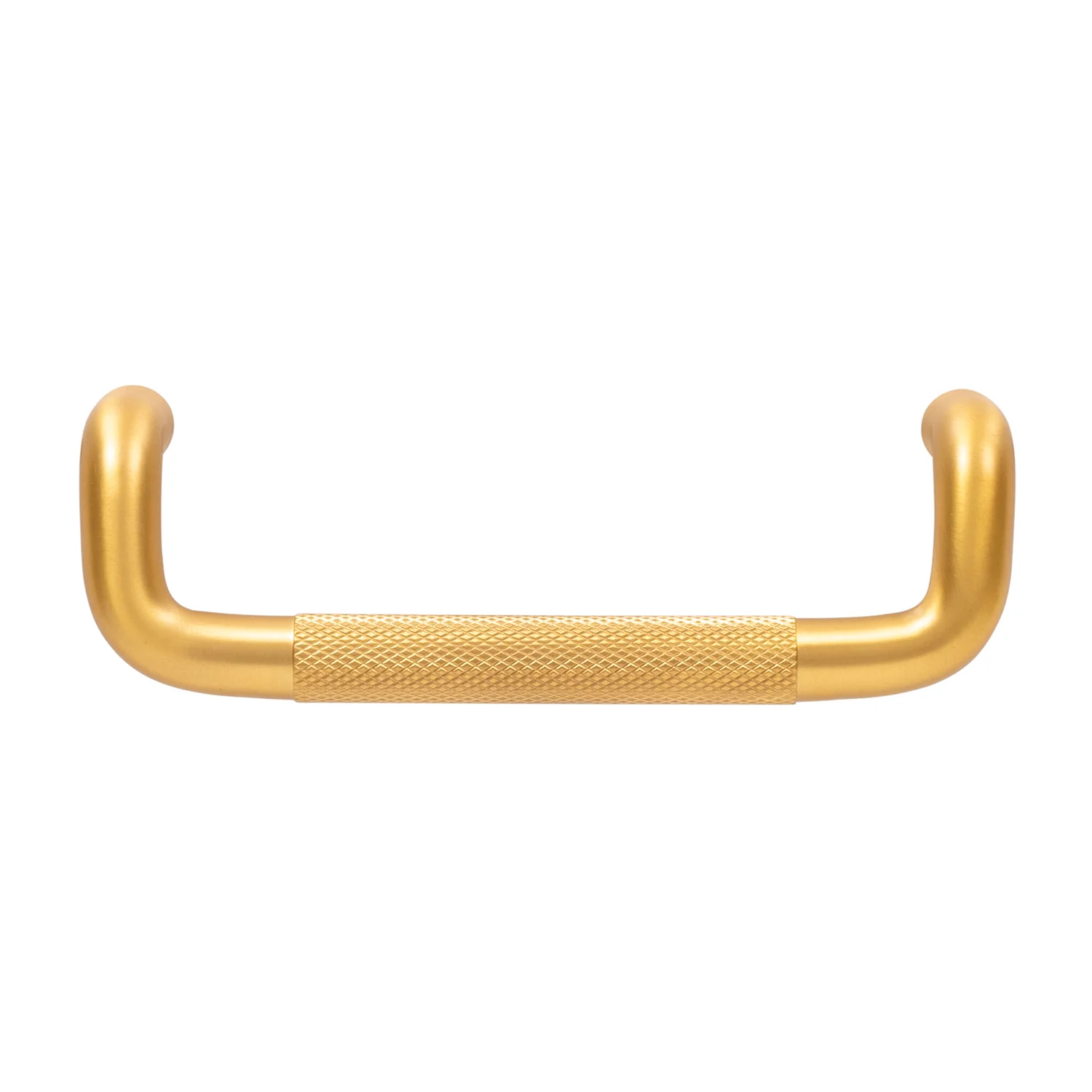 Verge Pull 3-3/4 Inch (96mm) Center to Center Brushed Golden Brass Finish - Image 4