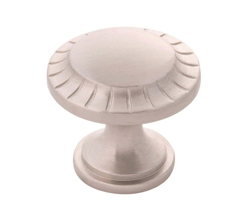 Vintage 1900 Knob 1-3/16 Inch Diameter Satin Nickel Finish