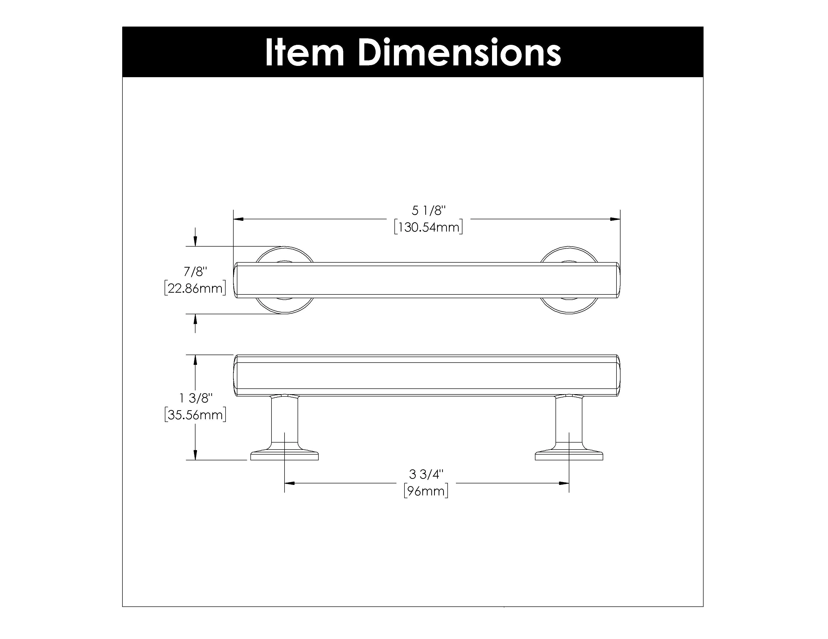 Woodward Pull 3-3/4 Inch (96mm) Center to Center Champagne Bronze Finish - Image 3