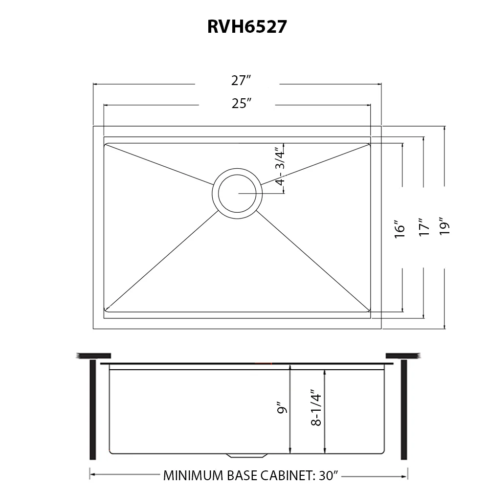 Workstation 27x19 Single Basin Sink Gold - Image 3